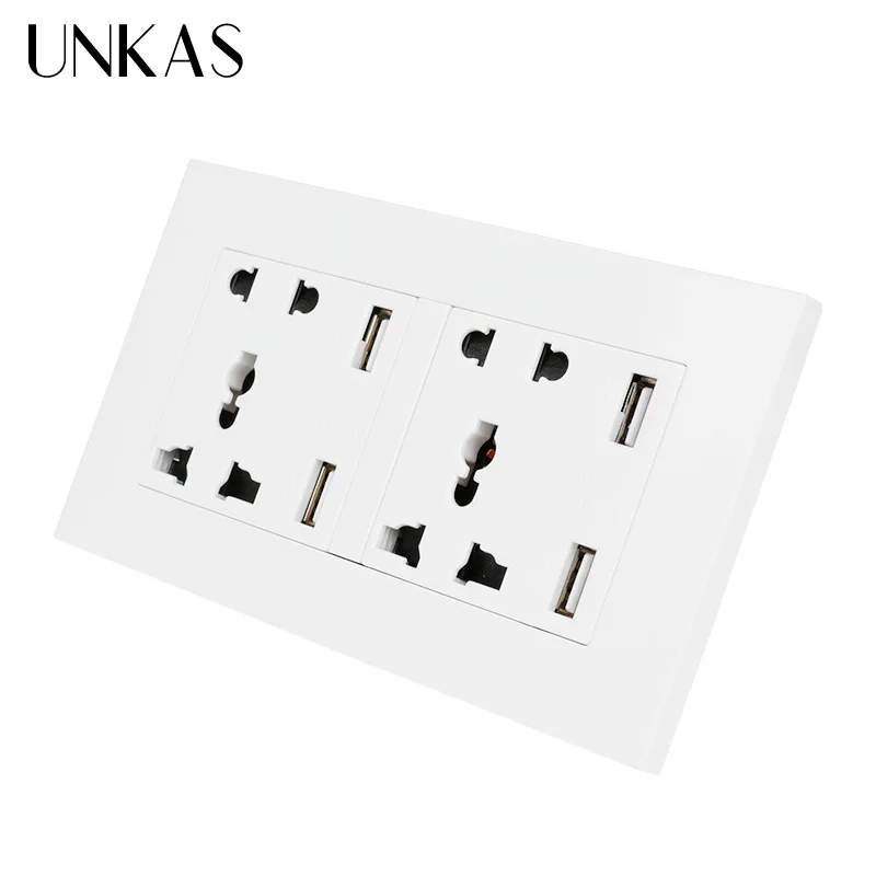 Универсальная Розетка с 5 отверстиями 4 USB-порта | Обустройство дома