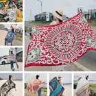 Новинка 2018, Пляжная накидка парео из хлопка с диагональю 90x180 см, женское Большое пляжное платье, бикини, купальный костюм, накидка, шарф-саронг