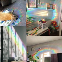 7 24pcs refraction mirror switch sticker rainbow prism electrostatic paste glass home decor living room wall stickers