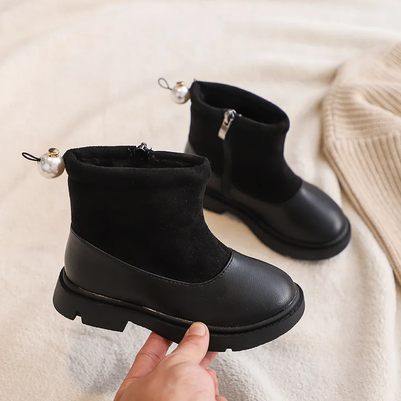 Детская обувь ботинки для девочек зимние новинка 2020 плюшевые утепленные детские