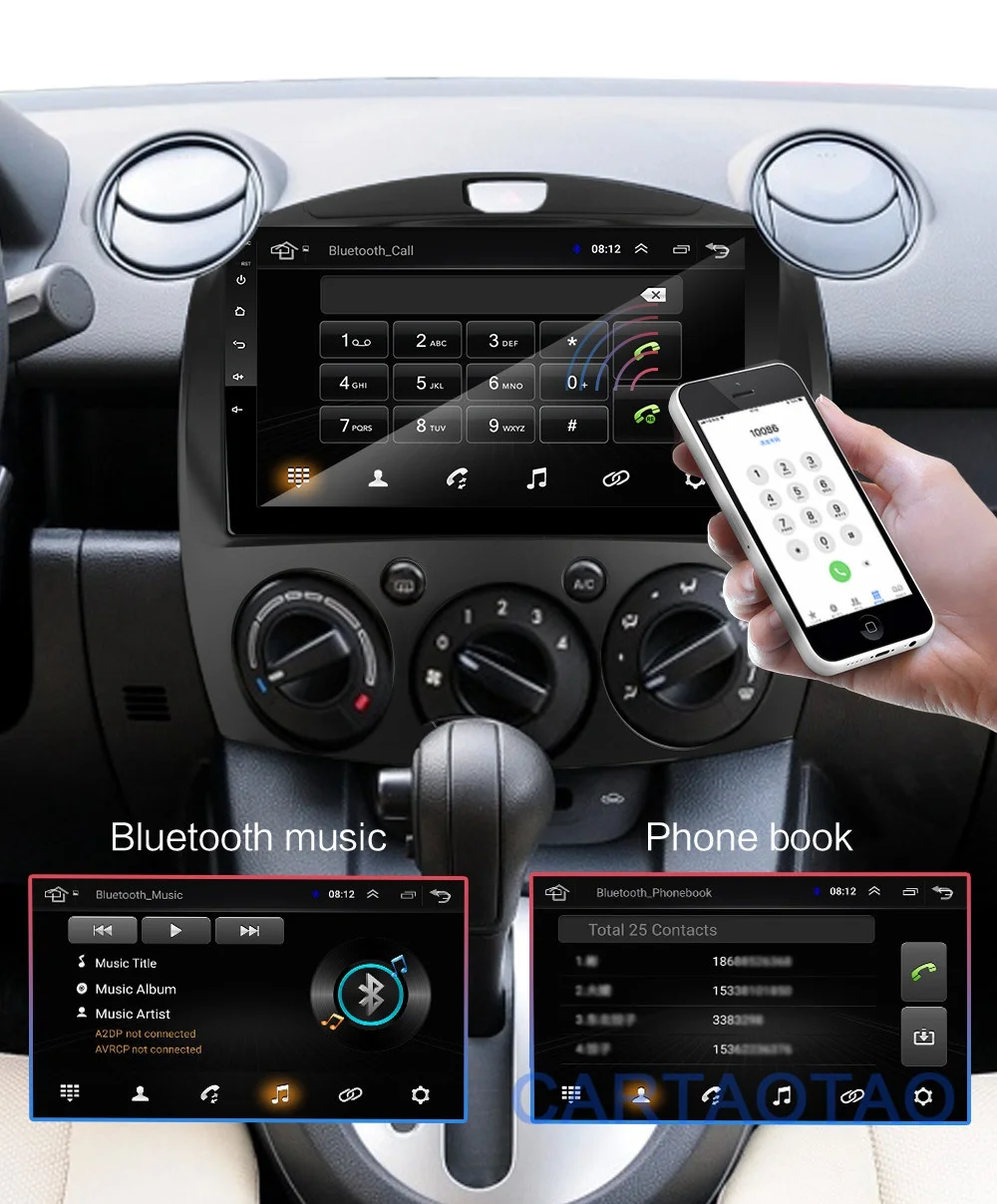2G+ 32G " Android 8,1 GO автомобильный Радио dvd-плеер для MAZDA 2/Jinxiang/DE/третьего поколения 2007- 2Din радио gps навигация WiFi
