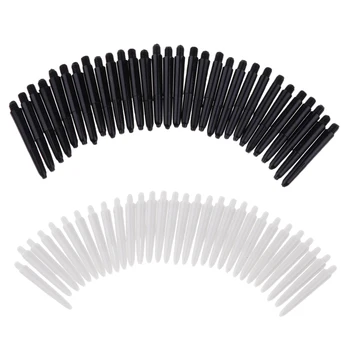 60 Pieces 35mm 2BA Thread Plastic Dart Stems Shafts Soft Tip Darts White & Black 4