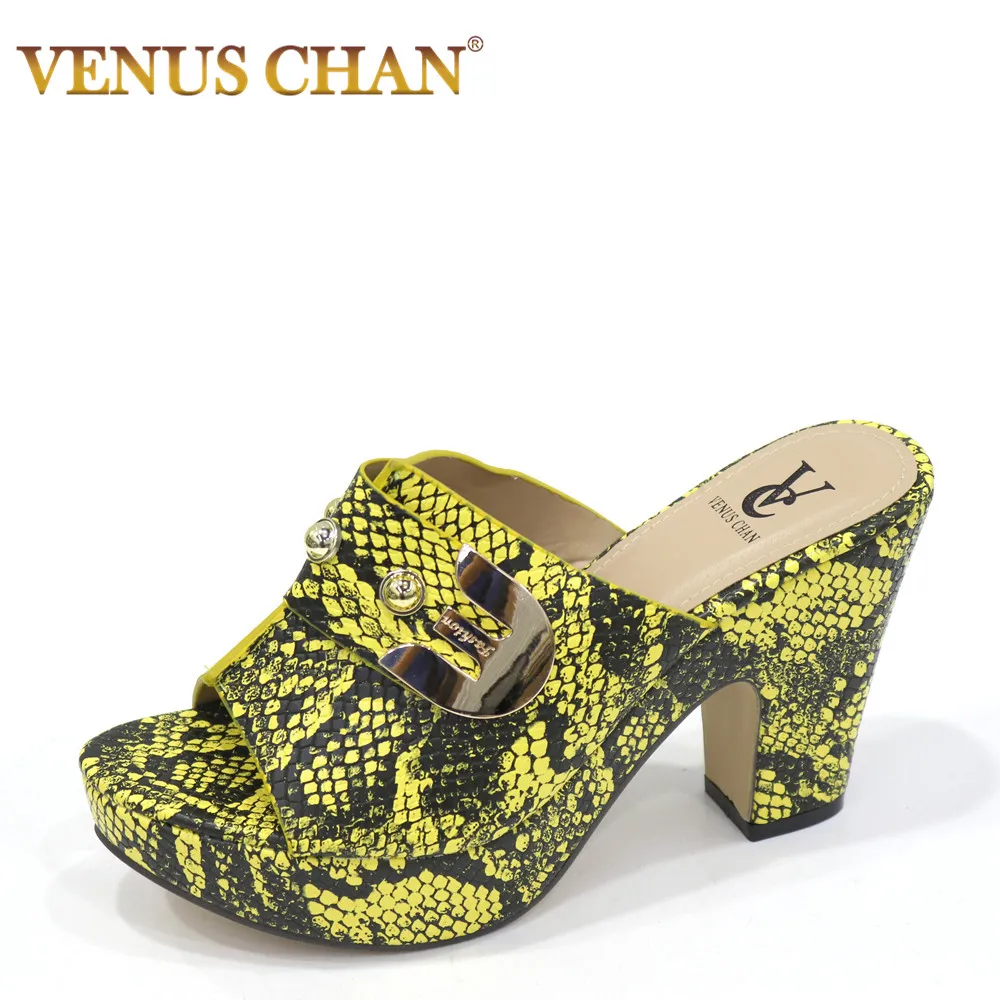 Женские летние шлепанцы свадебные туфли лодочки обувь в нигерийском стиле