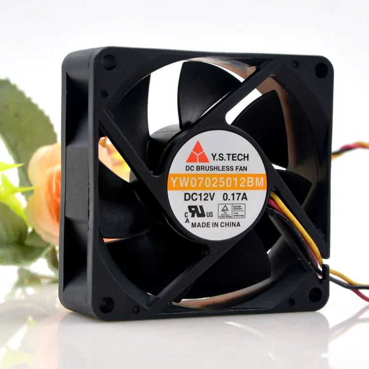 Y. s. Вентилятор охлаждения шасси Tech Wonsan YW07025012BM 7 см 7025 12 В А