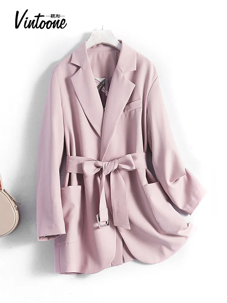 

Сетчатый красный маленький женский костюм весна-осень 2021 Новинка средней длины Универсальный шикарный костюм для отдыха с длинным рукавом ...