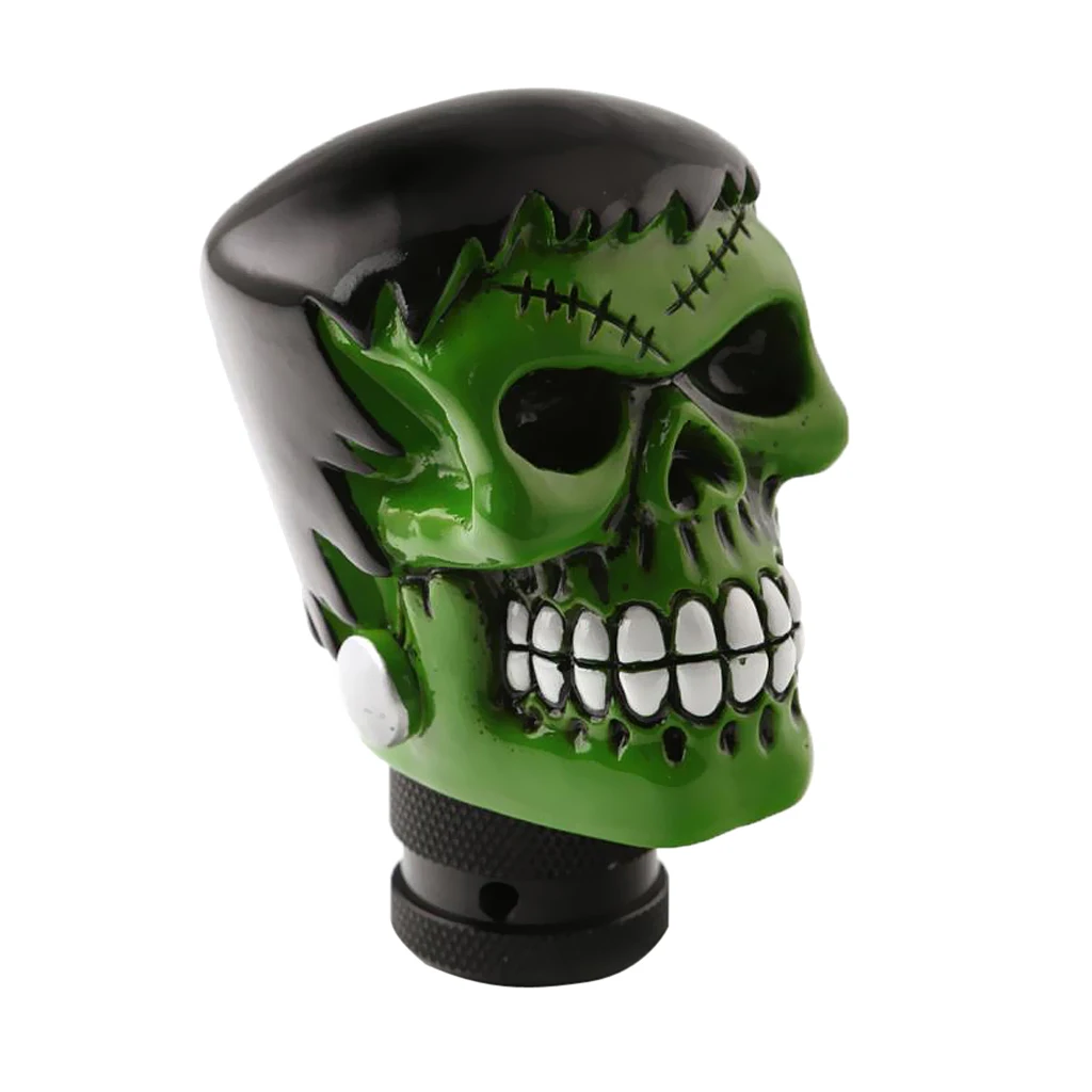 Universal Car Manual Gear Shifter Lever Stick Knob Skull Head Style Green | Автомобили и мотоциклы