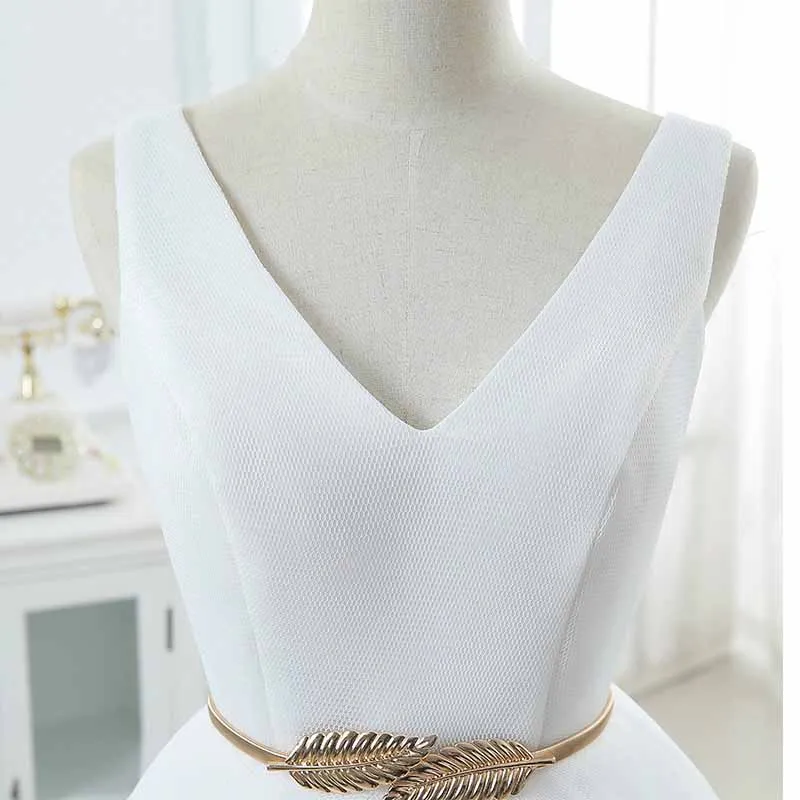 AnXin SH принцессы белое платье без рукавов вечернее вечерние v образным вырезом