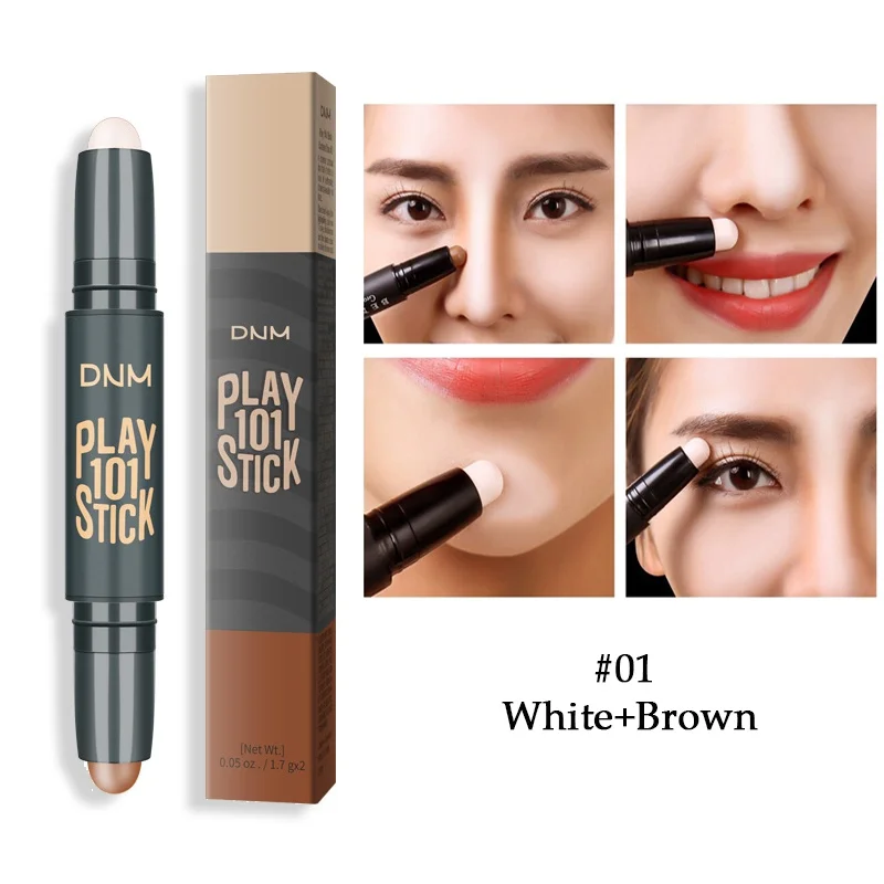 

Beauty Double-Head Concealer Pen Face CC Trimming Pencil Color Corrector Blemish Highlight Stick 3D Facial Contour Cosmetics G
