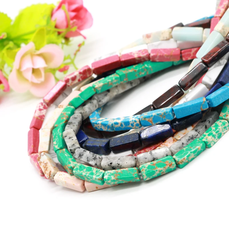 29 ~ 30 шт модные каменные бусины трубки цилиндрический Гладкий Размер 12*4 мм