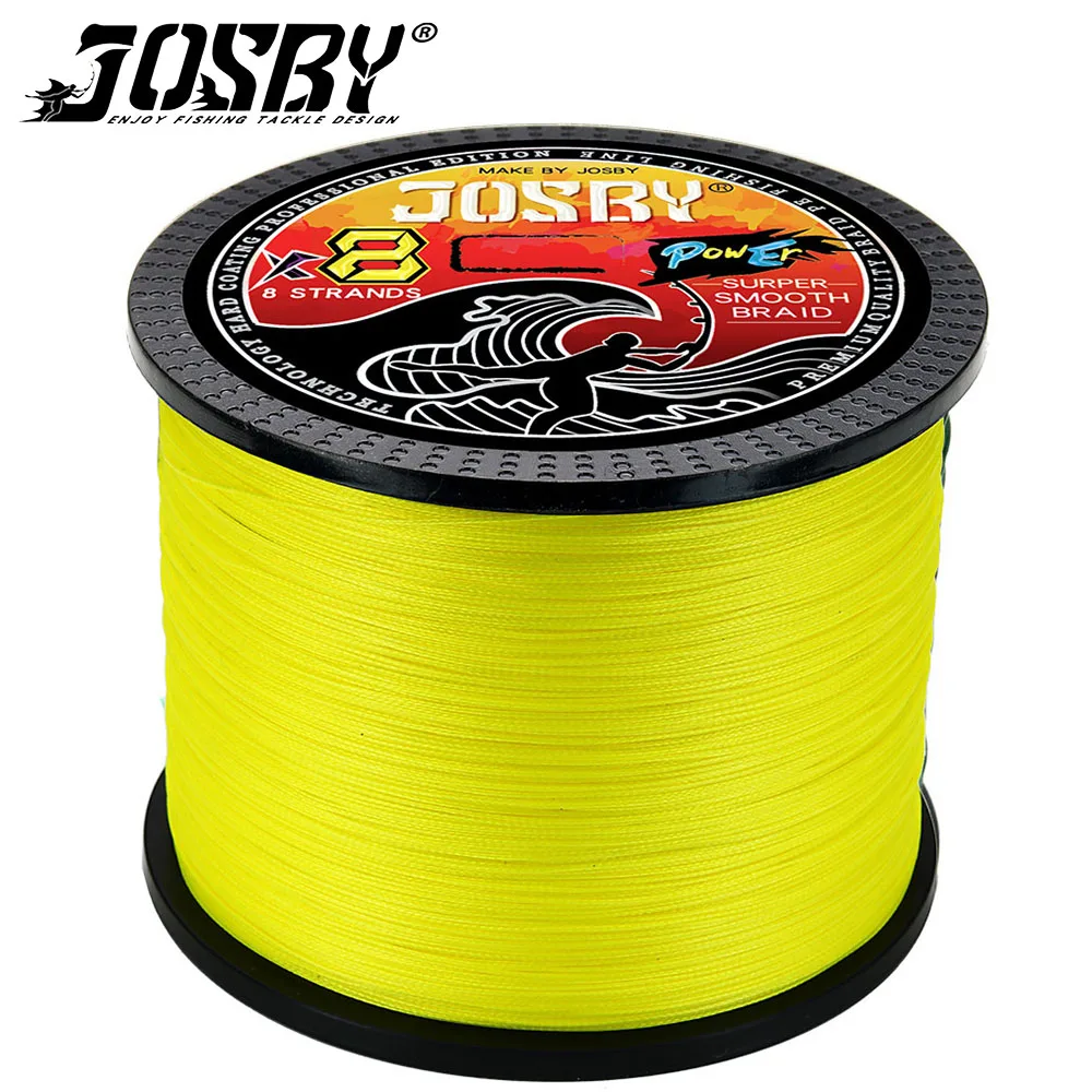 

JOSBY 4 8 Strands 1000M 500M 300M 200M Braided Fishing Line Multifilament Carp Super Strong Weave Sea Saltwater Extreme 100% PE