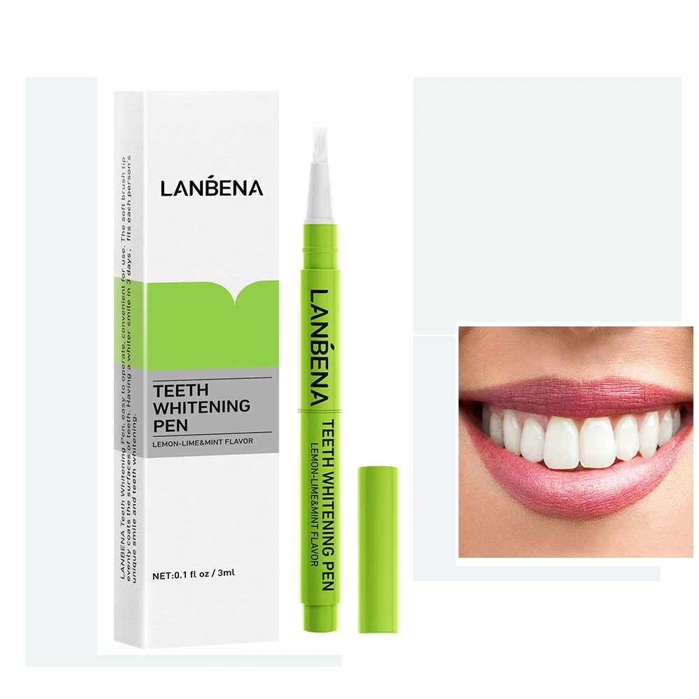 

LANBENA ручка для зубов с извесом, 3 мл, зубная щетка, чистящие зубные пятна chean, яркий набор для отбеливания зубов, ручка для отбеливания зубов