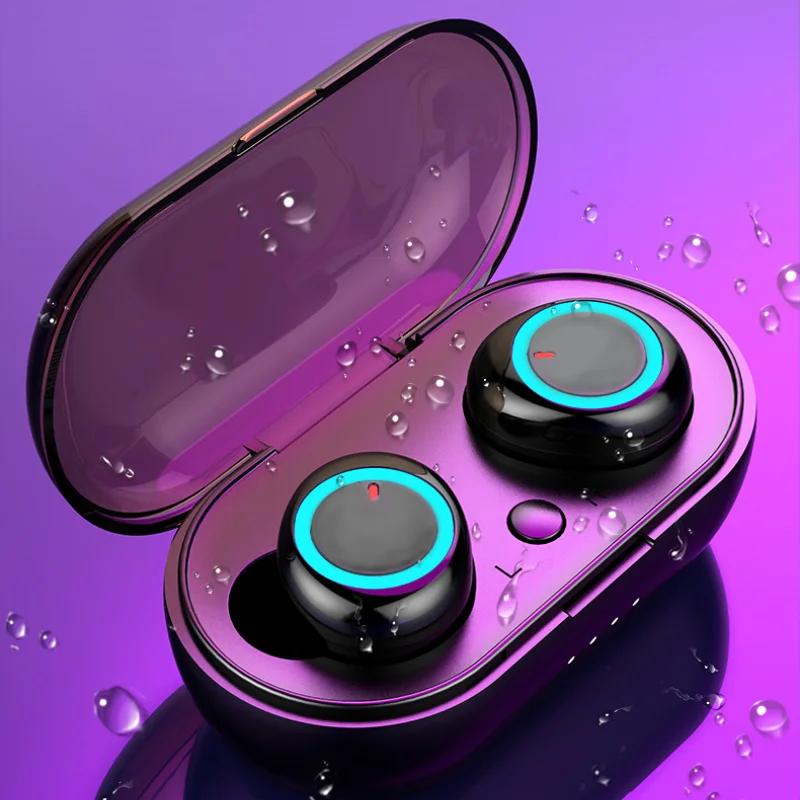 VYOPBC Y50 TWS Bluetooth 5.0 Headphone Wireless Sports Earphone IPX5 Waterproof Low Gaming Delay Headset with Battery Display |