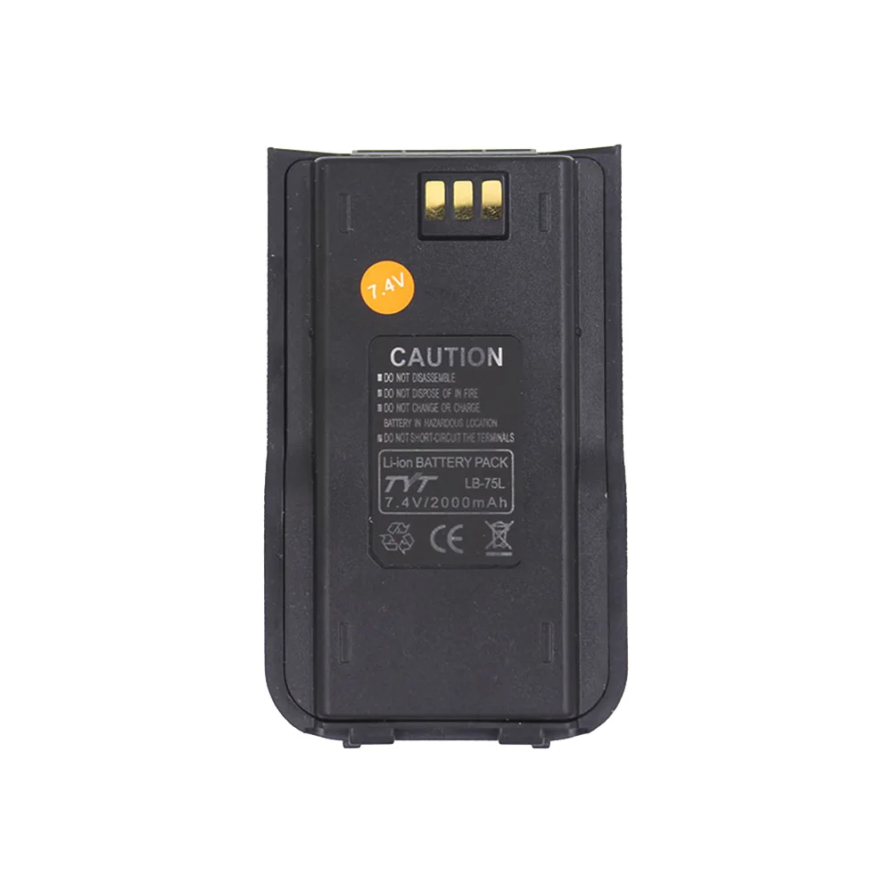 Литий-ионный Аккумулятор 7,4 в 2000 мАч для TYT MD-UV380 Walkie Talkie MD-380 DMR радио