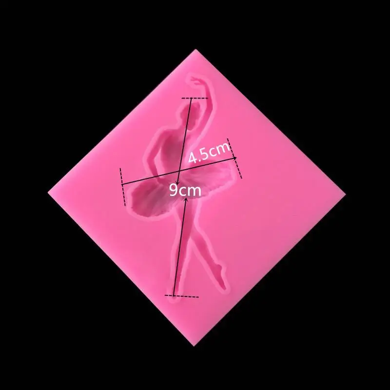 Балетные костюмы для девочек Танцы Fondant (сахарная) силиконовая форма свеч Шоколад