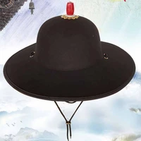 ancient chinese emperor hat hanfu accessories hat mens black dome hat cosplay hanfu black yellow hats for men