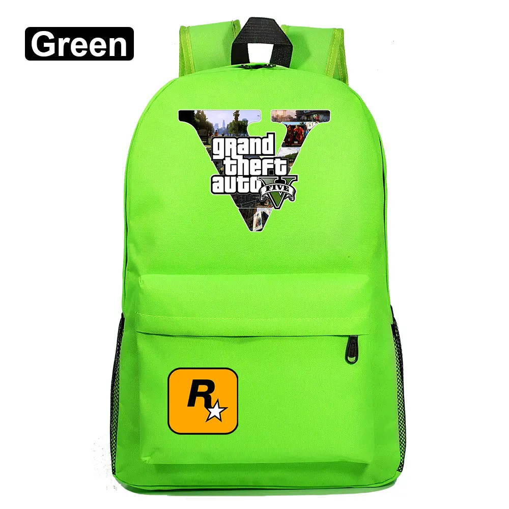 Подарочные игры с героями мультфильмов, GTA5, клетчатая школьная сумка ярких цветов для мальчиков и девочек, женский рюкзак, школьные сумки для подростков, холщовые мужские школьные рюкзаки
