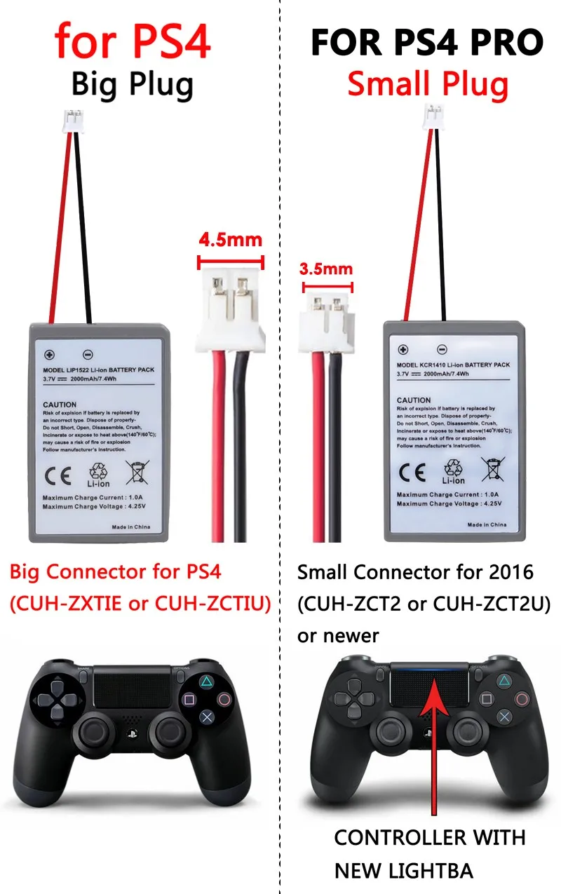 4 шт. LIP1522 аккумулятор для Sony Gamepad DualShock V1 беспроводной контроллер PS4 CUH-ZCT1E CUH-ZCT1H