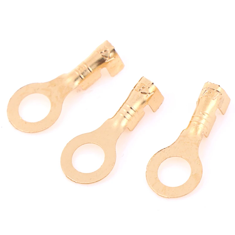 100 шт. 4 2 мм золотые латунные Круглые холоднопрессованные Автомобильные колонки