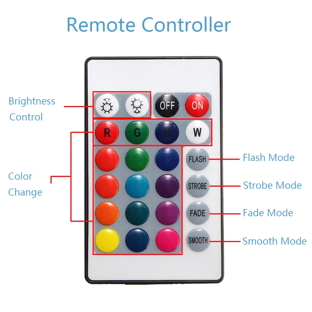 RGB LED Light Aquarium Fish Tank Submersible with Remote Control Fishing Lights Lampe 18/28/37/48/57/62/71/92/112cm | Дом и сад