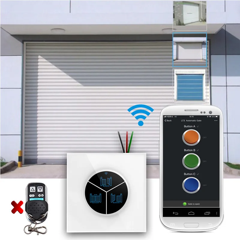 Timethinker WiFi переключатель Garag двери автомобиля гаража автоматический контроль