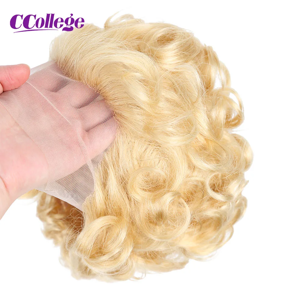 99J парик на сетке медово-светлый 613 Омбре из человеческих волос парики