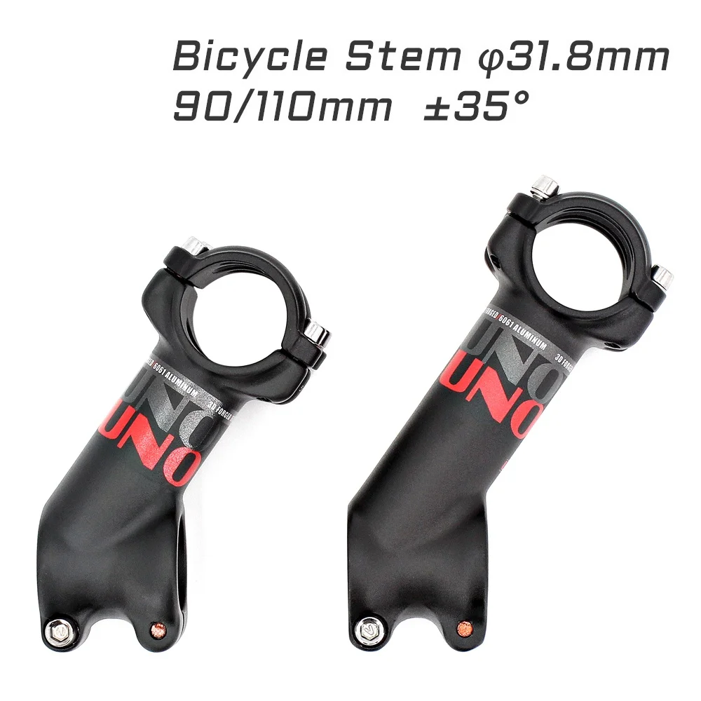 

Biycle Handlebar Stem 35 Degree Road Bike Stem Riser 31.8x90/110mm Ultralight Alluminum Alloy MTB Bike Parts