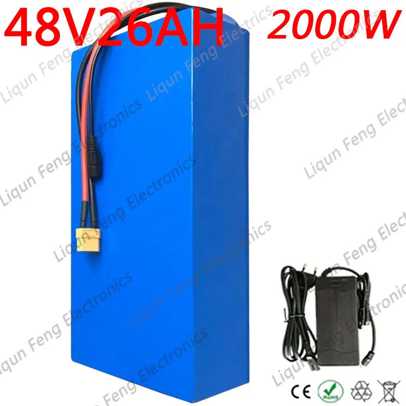 Литиевый аккумулятор для электровелосипеда 48 В 26 А · ч 2000 Вт 1500 Вт|Батарея