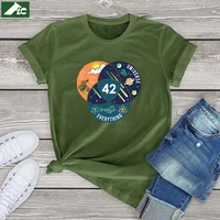 funny vintage t shirt 42 the answer to life the universe and everything cotton harajuku womens shirts graphic tee unisex clothes