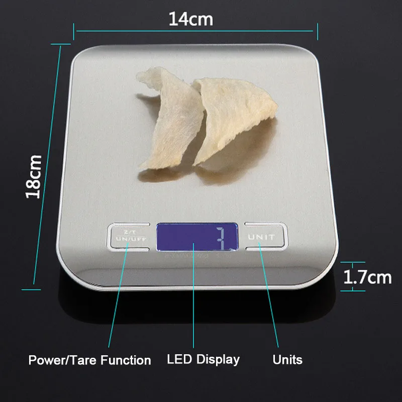 Бытовые кухонные весы тонкие цифровые точные электронные с ЖК-дисплеем