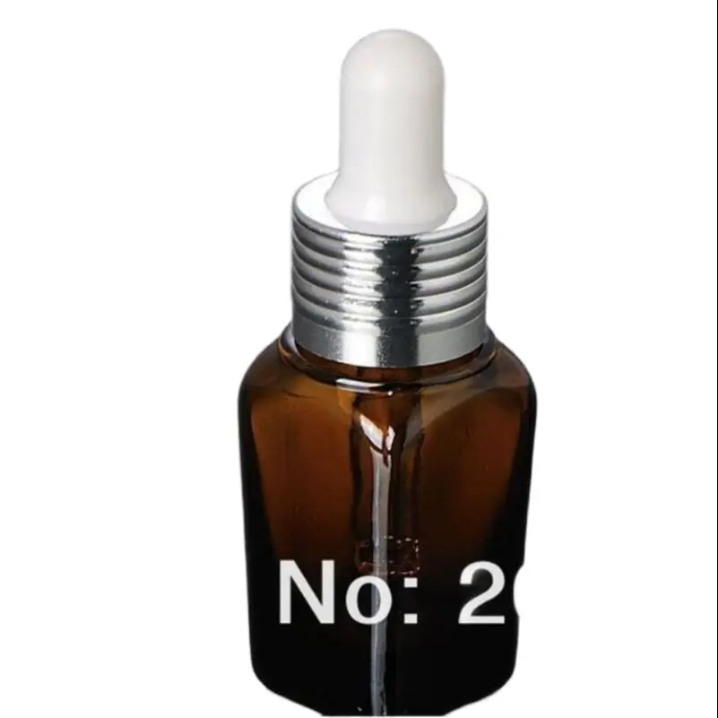 

15ml brown square essential oil bottle with silver collar ,glass droper bottle