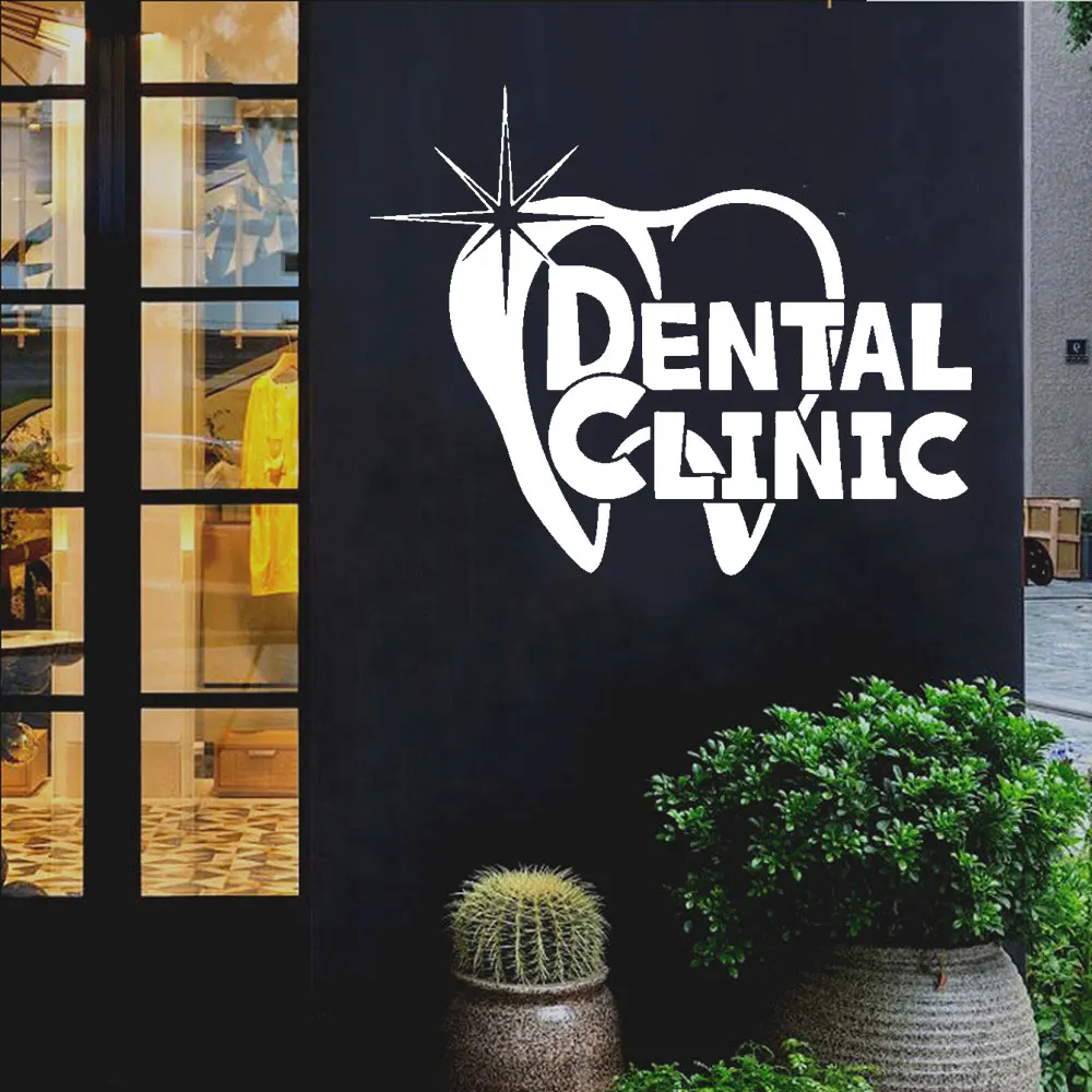 

Dental Clinic Wall Dentist Tooth Stomatology Teeth Decals Vinyl Sticker Living Room Home Decoration Design Mural DW12985