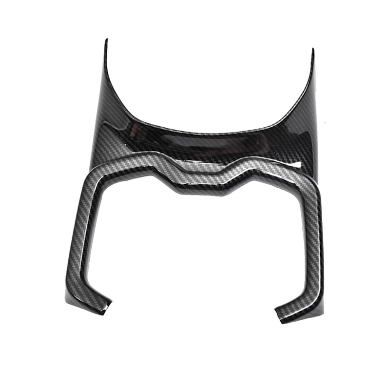 

For Toyota RAV4 2019 2020 2021 Carbon Fiber Car Front Cup Holder Frame Cover Decoration