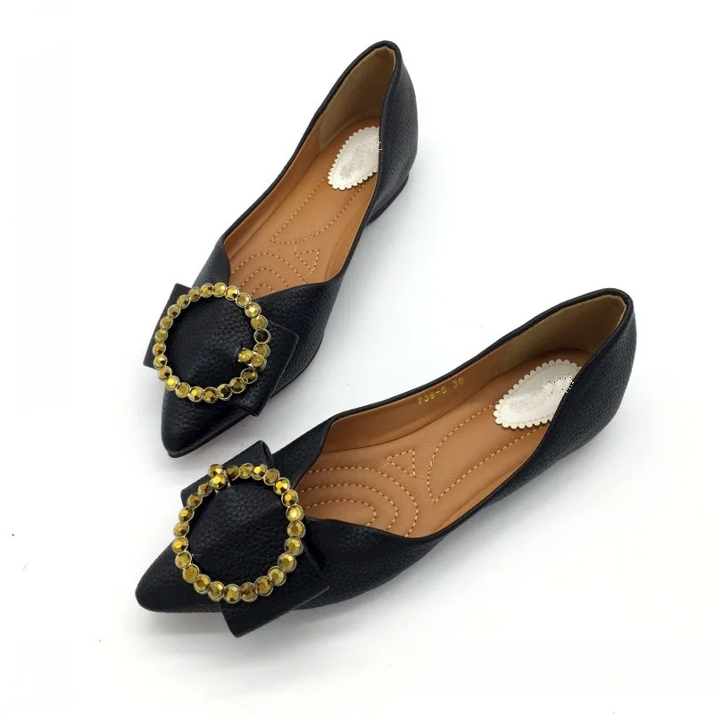 

Женские балетки без застежки, легкие туфли со стразами, Рабочая обувь черного цвета, весна-осень 2020