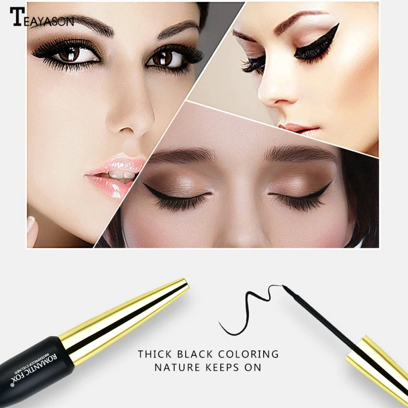 Жидкая подводка для глаз черная стойкая Водостойкая Подводка новичков не