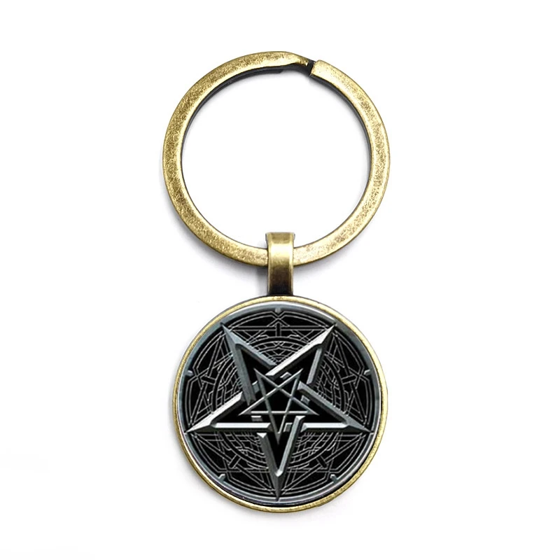 2020 Брелок с подвеской сатанизма Sigil of Leviathan Baphomet модная цепочка мужская женская