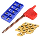 Карбидные вставки DCMT070204 US735, DCMT21.51, 10 шт.лот, лезвия для токарного станка