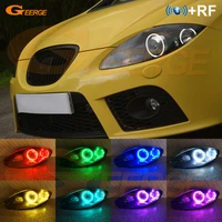 for seat altea leon mk2 1p rf remote bluetooth compatible app ultra bright multi color rgb led angel eyes kit halo rings