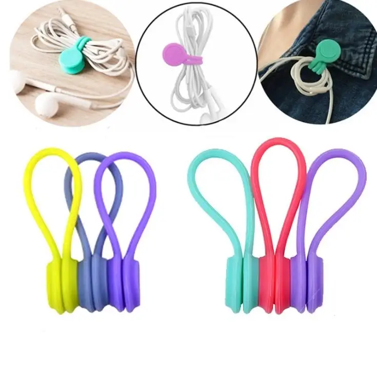 Продажа Силиконовые магнитные аксессуары для рабочего стола, планшетов для телефона, USB-устройств с зажимом, линейный держатель для хранения данных...