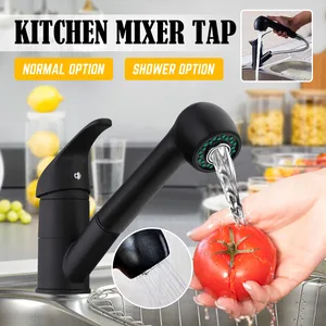 Кухонный смеситель для раковины Xueqin, выдвижной кран с распылителем, вращение на 360 градусов, для горячей и холодной воды в ванную комнату