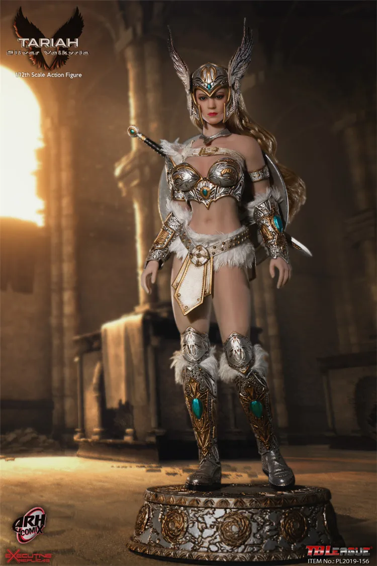 

TBLeague 1/12 Scale PL2020-156 TARIAH THE VALKYRIE-SILVER Female Warrior Soldier Action Figure Model for Fans Collections