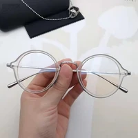 japanese handmade pure titanium glasses frame ultra light retro round men eyeglasses kmn women myopia reading eyewear gafas