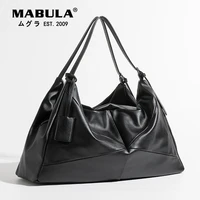 mabula 22 32l vintage women tote handbag leather large capacity design leather shoulder bag portable travel and work bags
