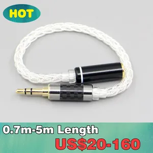 Разъемы различной длины, 8 сердечников, чистый серебряный 99% пробы, кабель для наушников 4,4 мм xlr 6,5 2,5 мм штекер-гнездо 3,5 мм LN007466