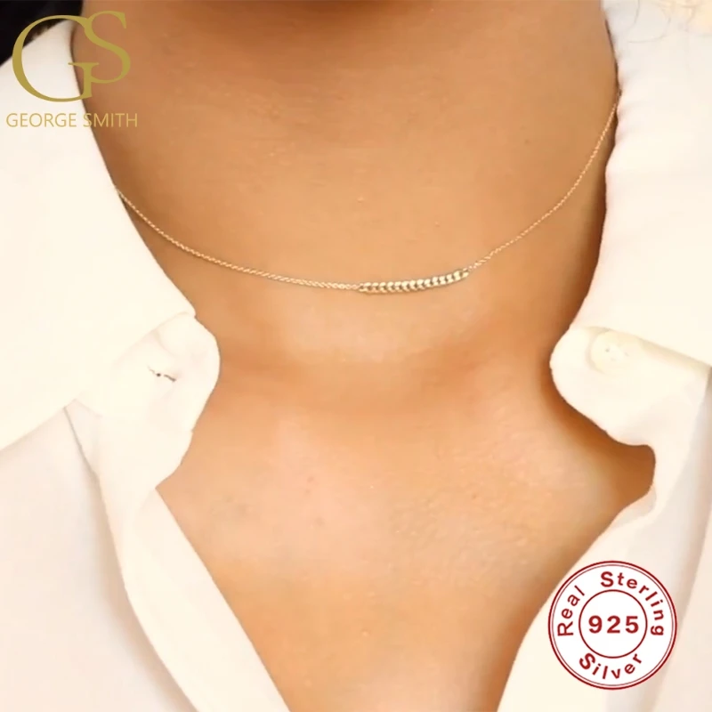 

GS New Design Necklace Clavicle Chain 925 Sterling Silver Necklace For Women Gifts Choker Necklace Collares Bijoux Fine Jewelry