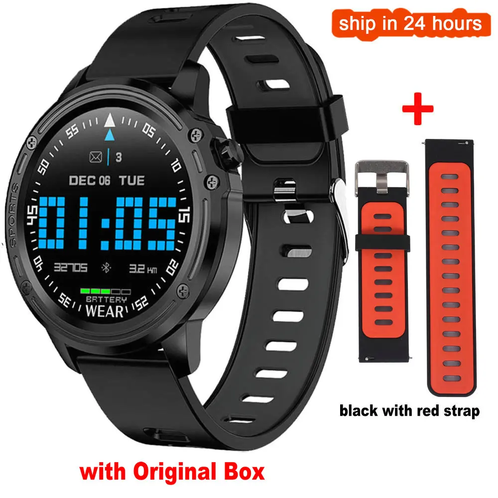add strap L8 Смарт часы для мужчин IP68 водонепроницаемый Reloj Hombre режим SmartWatch с ЭКГ PPG кровяное давление сердечного ритма спортивные фитнес часы - Цвет: add strap