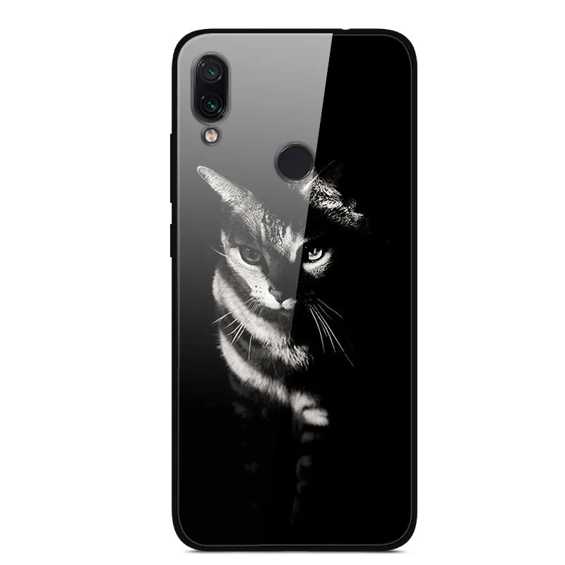 17 Для Xiaomi Redmi 7 Чехол из закаленного стекла твердая задняя крышка для Xiaomi Redmi Note 7 чехлы для телефонов силикон бампер Coque на Redmi7 Note7 - Цвет: 17