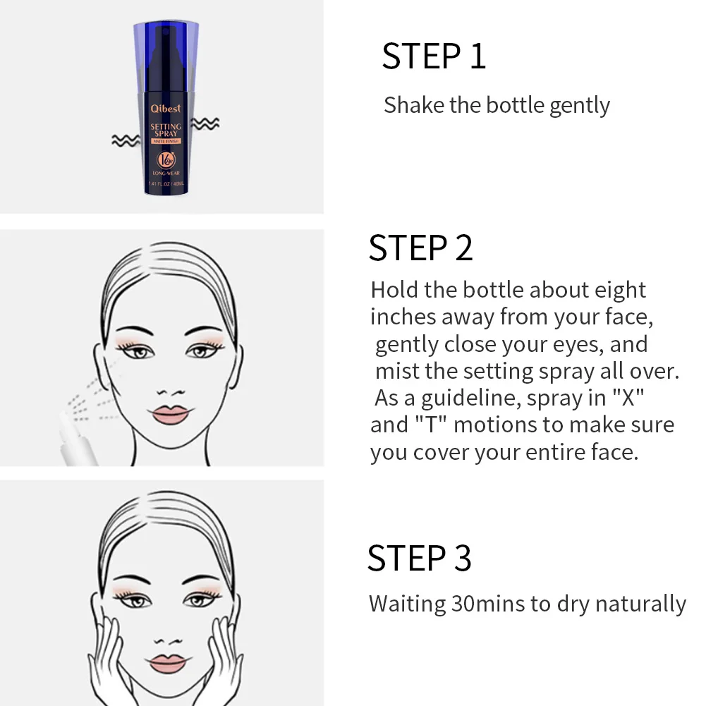 Makeup Setting Fixing Spray Oil Control Moisturizing Long Lasting Matte Finish Hydrating 998 |