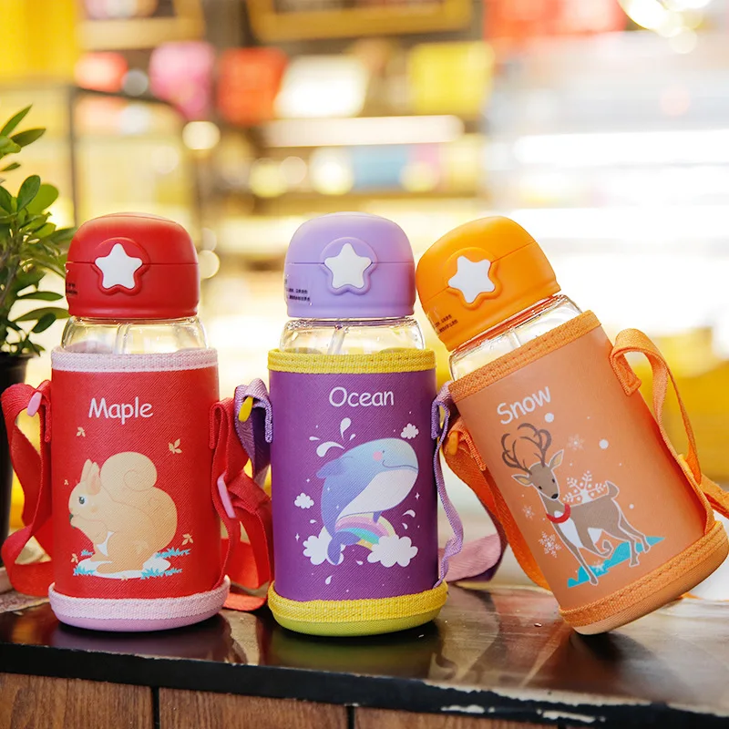 Бутылки для воды детей женская детская пластиковая чашка с соломинкой