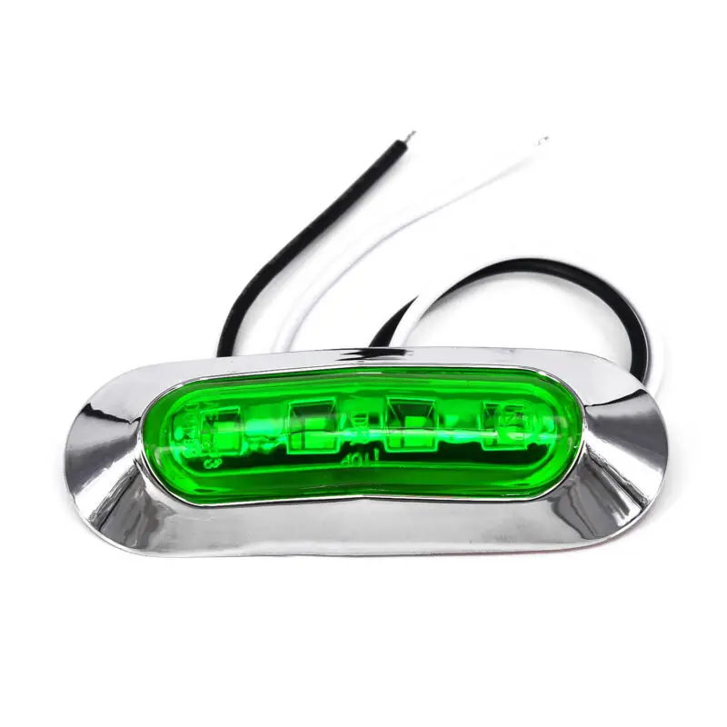 

Van Side Marker Lights 10x 4 LED Bus Clearance Green Lorries Waterproof