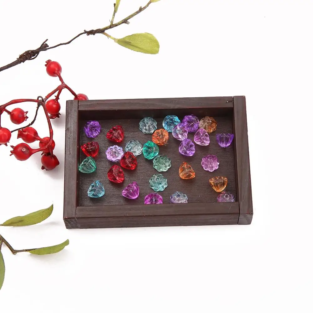 10 шт./лот Новые поступления цветные стеклянные бусины лотоса ювелирные изделия